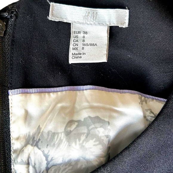 Ladies H&M Black Fitted Shift Dress - Size 8 - Picture 5 of 8
